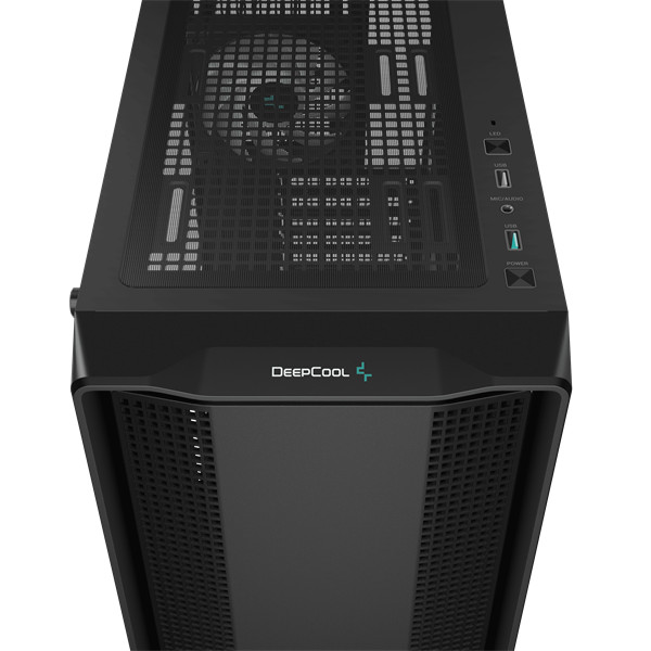 Deepcool számítógépház - cc560 a-rgb v2 (fekete, ablakos, 4x12cm venti, mini-itx / micro-atx / atx, 1xusb3.0, 1xusb2.0)
