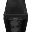 Deepcool számítógépház - cc560 mesh v2 (fekete, ablakos, 4x12cm a-rgb ventilátor, atx, 2xusb3.0, fekete)