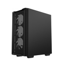 Deepcool számítógépház - cc560 mesh v2 (fekete, ablakos, 4x12cm a-rgb ventilátor, atx, 2xusb3.0, fekete)