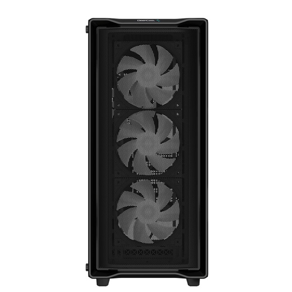 Deepcool számítógépház - cc560 mesh v2 (fekete, ablakos, 4x12cm a-rgb ventilátor, atx, 2xusb3.0, fekete)