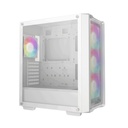 Deepcool számítógépház - cc560 mesh wh v2 (fekete, ablakos, 4x12cm a-rgb ventilátor, atx, 2xusb3.0, fehér)