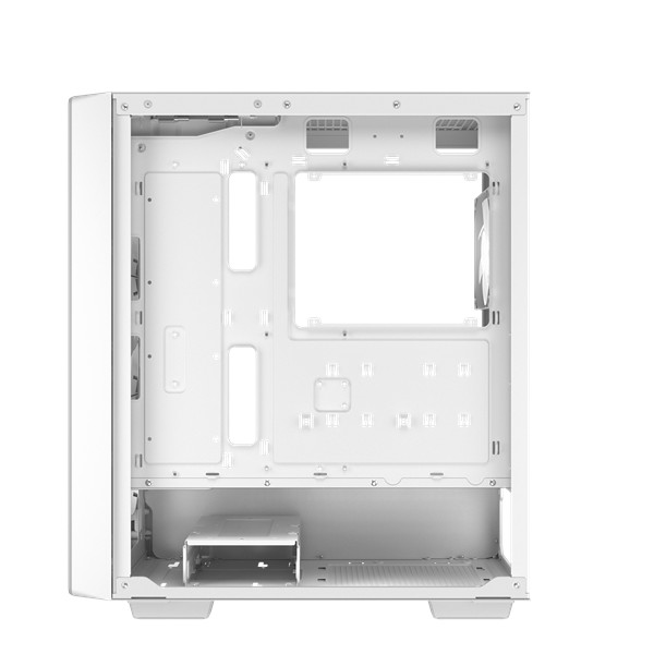 Deepcool számítógépház - cc560 mesh wh v2 (fekete, ablakos, 4x12cm a-rgb ventilátor, atx, 2xusb3.0, fehér)