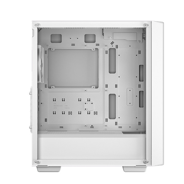 Deepcool számítógépház - cc560 mesh wh v2 (fekete, ablakos, 4x12cm a-rgb ventilátor, atx, 2xusb3.0, fehér)