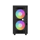 Deepcool számítógépház - ch360 digital (fekete, 2x14cm +1x12 venti, mini-itx / micro-atx, 1xusb3.0, a-rgb, fekete)