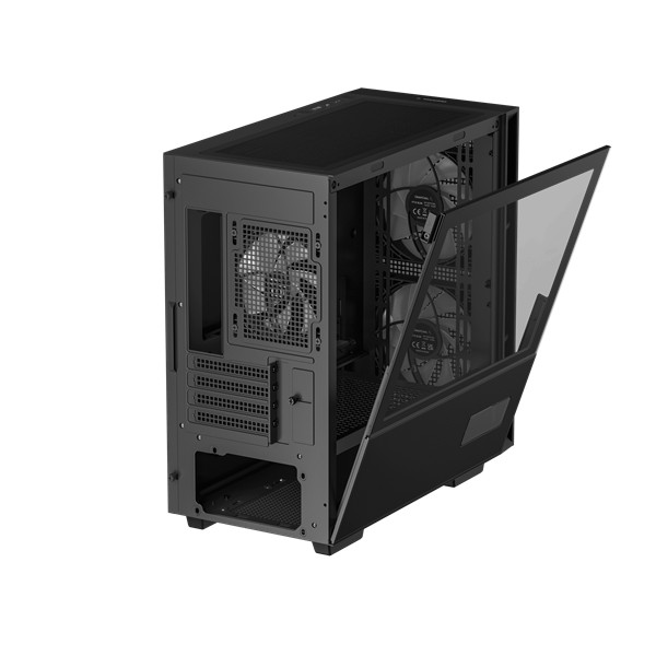 Deepcool számítógépház - ch360 digital (fekete, 2x14cm +1x12 venti, mini-itx / micro-atx, 1xusb3.0, a-rgb, fekete)