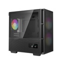 Deepcool számítógépház - ch360 digital (fekete, 2x14cm +1x12 venti, mini-itx / micro-atx, 1xusb3.0, a-rgb, fekete)
