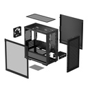 Deepcool számítógépház - ch370 (fekete, ablakos, 1x12cm ventilátor, mini-itx / micro-atx, 2xusb3.0)
