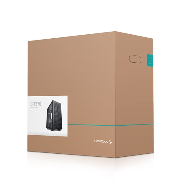 Deepcool számítógépház - ch370 (fekete, ablakos, 1x12cm ventilátor, mini-itx / micro-atx, 2xusb3.0)