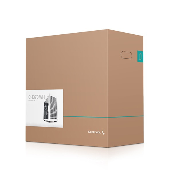 Deepcool számítógépház - ch370 wh (fekete, ablakos, 1x12cm ventilátor, mini-itx / micro-atx, 2xusb3.0)
