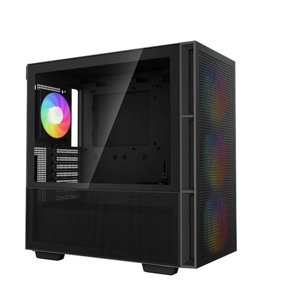 Deepcool számítógépház - ch560 (fekete, ablakos, 3x14cm +1x12cm a-rgb ventilllátor, e-atx, 2xusb3.0)