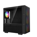 Deepcool számítógépház - ch560 (fekete, ablakos, 3x14cm +1x12cm a-rgb ventilllátor, e-atx, 2xusb3.0)