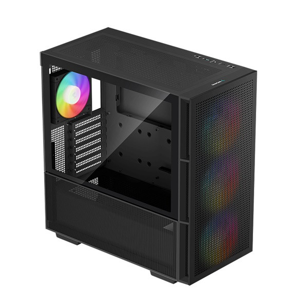 Deepcool számítógépház - ch560 (fekete, ablakos, 3x14cm +1x12cm a-rgb ventilllátor, e-atx, 2xusb3.0)