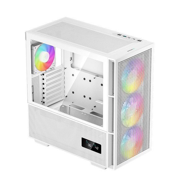 Deepcool számítógépház - ch560 digital wh (fehér, 3x14cm + 1x12 venti, mini-itx / micro-atx / atx / e-atx, 2xusb3.0)