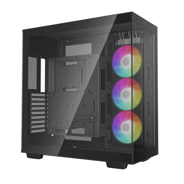 Deepcool számítógépház - ch780 (fekete, ablakos, 3x140mm a-rgb ventilllátor, e-atx, 4xusb3.0)