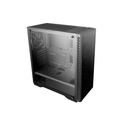 Deepcool számítógépház - matrexx 50 (fekete, fekete belső, ablakos, 12cm ventilátor, atx, matx, 1xusb3.0, 2xusb2.0)