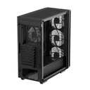 Deepcool számítógépház - matrexx55 v4 c (fekete, ablakos, 3x14cm + 1x12cm venti, atx, 1xusb3.0, type-c)