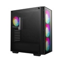 Deepcool számítógépház - matrexx55 v4 c (fekete, ablakos, 3x14cm + 1x12cm venti, atx, 1xusb3.0, type-c)