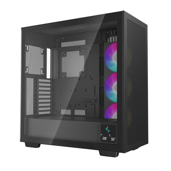 Deepcool számítógépház - morpheus (fekete, moduláris, 3x140mm ventilátor,mini-itx /m-atx /atx /e-atx, 4xusb3.0, 1xusb-c)