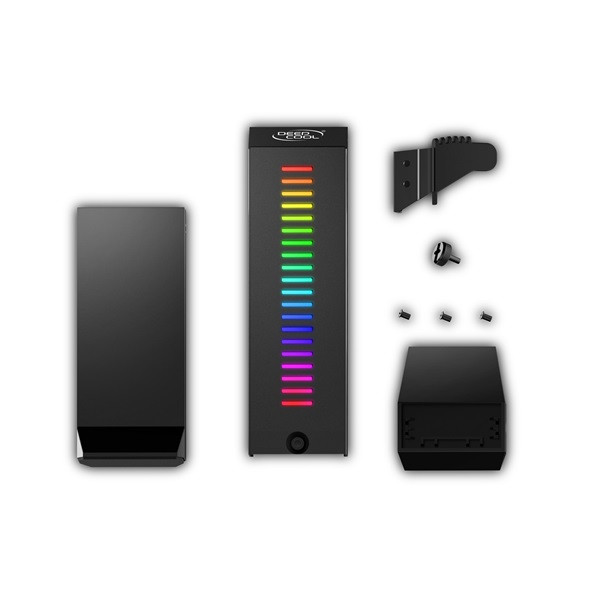 Deepcool videókártya tartó - gh-01 a-rgb (fekete, rgb, állítható magasság, max. terhelhetőség: 5 kg)