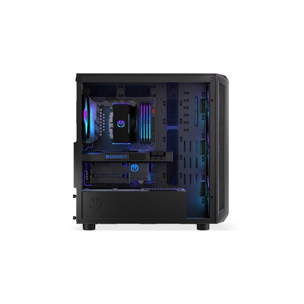 Endorfy számítógépház - arx 700 argb (atx /micro atx/itx, 1xusb-c, 2xusb3.0, 4x14cm led ventilátor, ablakos, fekete)