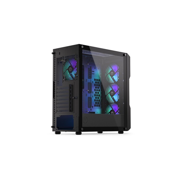 Endorfy számítógépház - regnum 400 argb (atx /micro atx/itx, 2xusb3.0, 4x12cm led ventilátor, ablakos, fekete)