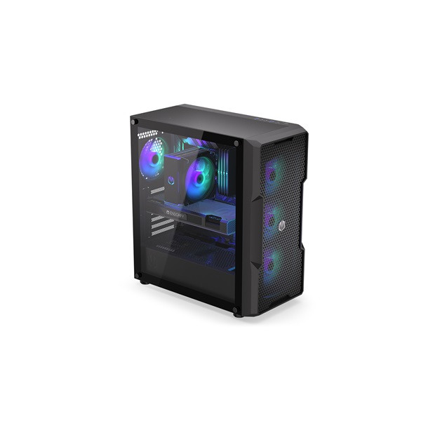 Endorfy számítógépház - regnum 400 argb (atx /micro atx/itx, 2xusb3.0, 4x12cm led ventilátor, ablakos, fekete)