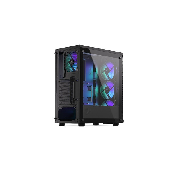Endorfy számítógépház - signum 300 argb (atx /micro atx/itx, 2xusb3.0, 4x12cm led ventilátor, ablakos, fekete)