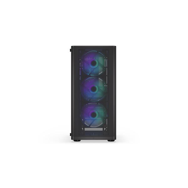 Endorfy számítógépház - ventum 200 argb (atx /micro atx/itx, 2xusb3.0, 4x12cm led ventilátor, ablakos, fekete)