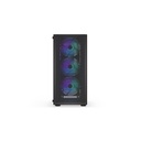 Endorfy számítógépház - ventum 200 argb (atx /micro atx/itx, 2xusb3.0, 4x12cm led ventilátor, ablakos, fekete)