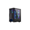 Endorfy számítógépház - ventum 200 argb (atx /micro atx/itx, 2xusb3.0, 4x12cm led ventilátor, ablakos, fekete)