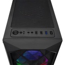 Everest számítógépház -  bumpy (fekete; plexi; atx; alsó táp; 1x120mm; 1xusb3.0 + 2xusb2.0, i/o; porszűrő)