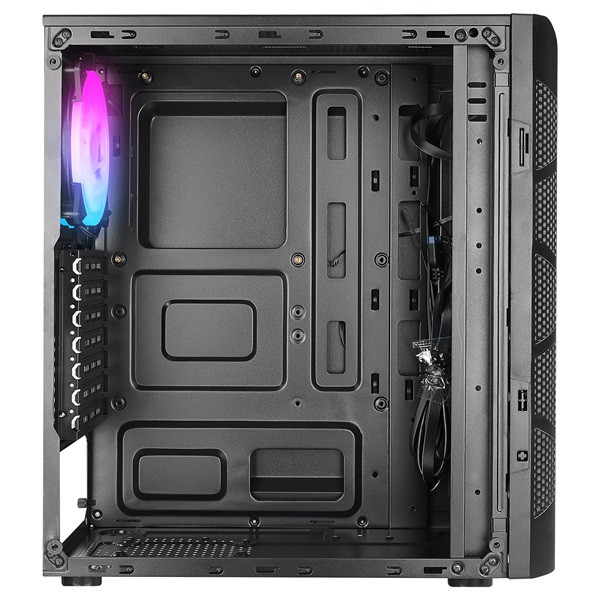 Everest számítógépház -  crest v1 (fekete; üveg; atx; alsó táp; 4x120mm rgb, 1xusb3.0 + 2xusb2.0)