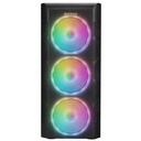 Everest számítógépház -  crest v1 (fekete; üveg; atx; alsó táp; 4x120mm rgb, 1xusb3.0 + 2xusb2.0)