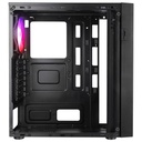 Everest számítógépház -  faced v1 (fekete; üveg; atx; alsó táp; 4x120mm; 1xusb3.0 + 2xusb2.0)