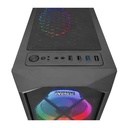 Everest számítógépház -  flat mesh (fekete; plexi; atx; alsó táp; 4x120mm; 1xusb3.0 + 2xusb2.0, i/o; porszűrő)
