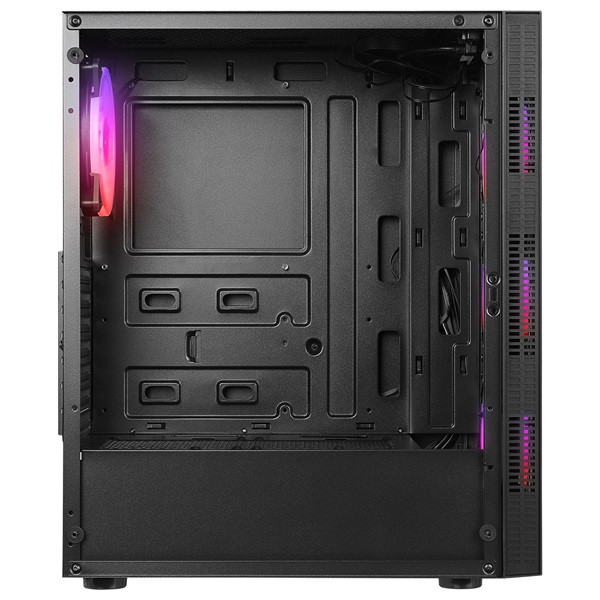 Everest számítógépház -  plaid v1 (fekete; üveg; atx; alsó táp; 4x120mm rgb, 1xusb3.0 + 2xusb2.0)