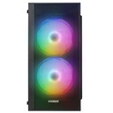 Everest számítógépház - minion mesh peak 300w (fekete; 2x12cm venti, micro atx / mini-itx, 300w táp)