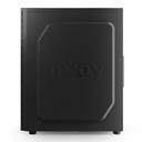 Njoy számítógépház -  anil (fekete, ablakos, atx, 1x12cm, 2xusb2.0, 1x usb3.0)