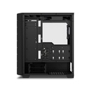Sharkoon számítógépház - rgb hex (fekete; alsó táp; atx,matx; mitx; 6x120mm rgb led; 2xusb3.0 + 2xtype-c gen 2; i/o)