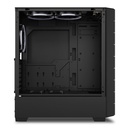 Sharkoon számítógépház - rgb hex (fekete; alsó táp; atx,matx; mitx; 6x120mm rgb led; 2xusb3.0 + 2xtype-c gen 2; i/o)