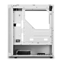 Sharkoon számítógépház - rgb slider white (fehér; üveg oldal; alsó táp; atx; 6x120mm; 2xusb3.0; 1xusb2.0; i/o)