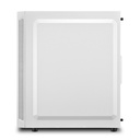 Sharkoon számítógépház - rgb slider white (fehér; üveg oldal; alsó táp; atx; 6x120mm; 2xusb3.0; 1xusb2.0; i/o)