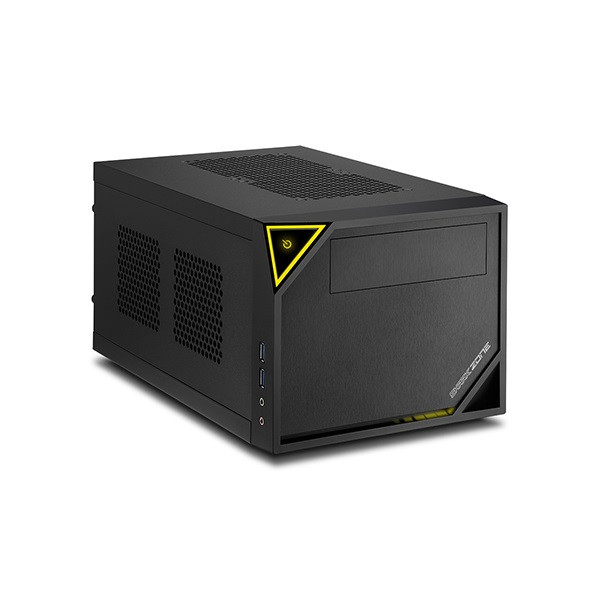 Sharkoon számítógépház - shark zone c10 (fekete; fekete belső; mitx; 2xusb3.0; 2xusb2.0; i/o; 120mm ventilátor)