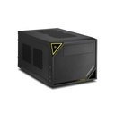 Sharkoon számítógépház - shark zone c10 (fekete; fekete belső; mitx; 2xusb3.0; 2xusb2.0; i/o; 120mm ventilátor)