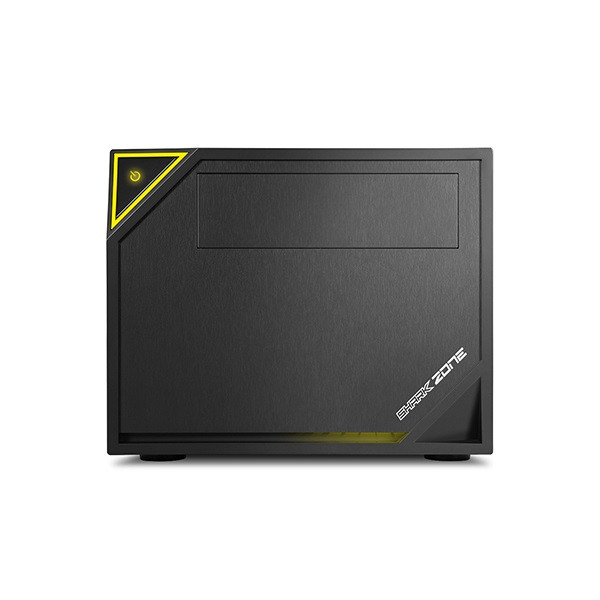 Sharkoon számítógépház - shark zone c10 (fekete; fekete belső; mitx; 2xusb3.0; 2xusb2.0; i/o; 120mm ventilátor)