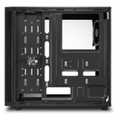 Sharkoon számítógépház - tg4 rgb (fekete; üveg oldal; alsó táp; atx; 4x120mm rgb ventillátor; 2xusb3.0; i/o)