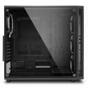 Sharkoon számítógépház - tg4 rgb (fekete; üveg oldal; alsó táp; atx; 4x120mm rgb ventillátor; 2xusb3.0; i/o)