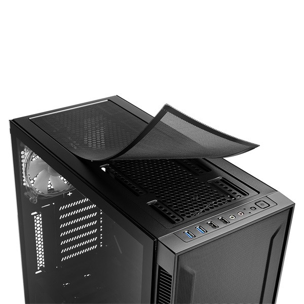 Sharkoon számítógépház - tg6m rgb (fekete; atx,matx; alsó táp; 7x120mm v.; 2xusb3.0, 2xusb2.0, i/o)