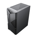Spirit of gamer számítógépház - clone 3 black (fekete, ablakos, 8x12cm ventilátor, alsó táp,  atx, 1xusb3.0, 2xusb2.0)