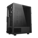 Spirit of gamer számítógépház - clone 3 black (fekete, ablakos, 8x12cm ventilátor, alsó táp,  atx, 1xusb3.0, 2xusb2.0)